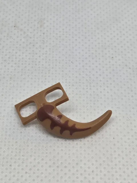 LEGO 79973pb01 Medium Nougat Costume Tail Dinosaur Reddish Brown Stripes