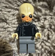 LEGO Alien Minifigure w/ Beige Head, Black Jacket Torso & Gray Legs