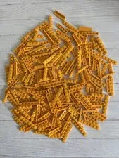 LEGO BRIGHT LIGHT ORANGE LOT 222 PCS 1X8 1X6 1X4 1X3 PLATE VARIETY