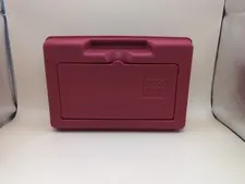 Vintage 1980s LEGO Red Hard Plastic Carrying Case Toy Storage Box Organizer