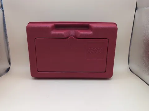 Vintage 1980s LEGO Red Hard Plastic Carrying Case Toy Storage Box Organizer