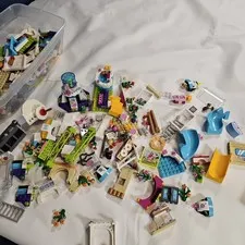 LEGO Friends Bulk Lot 3 lbs Parts Pieces Accessories w Builds Colorful