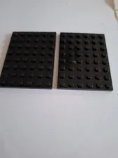 No 273.  2x Lego Board 6x8.  3036 Black