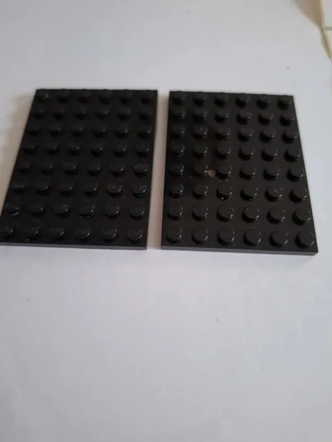 No 273.  2x Lego Board 6x8.  3036 Black