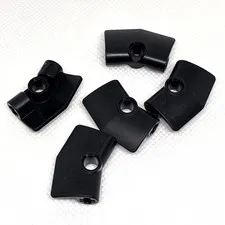 LEGO Parts - Black Technic, Panel Curved # 3 2 x 3 x 1 Angled - No 2457 - QTY 5