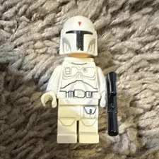 LEGO White Clone Trooper Minifigure w/ Black Blaster Accessory Plastic Figure