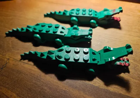lot of three (3) Lego Crocodiles Alligators