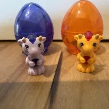 Set of 2 Lego Elves baby dragons Spark and lavender with eggs 