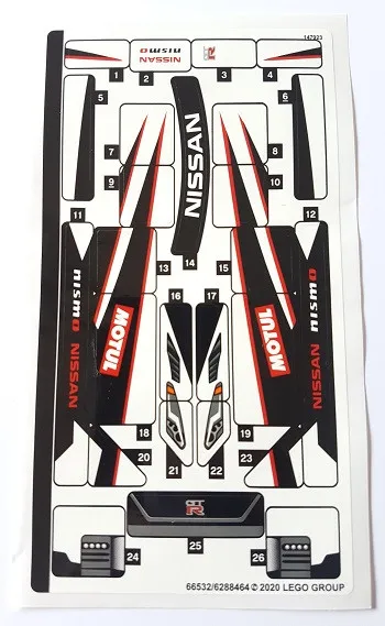 LEGO STICKER SHEET ONLY 76896 NISSAN GT-R NISMO New to set