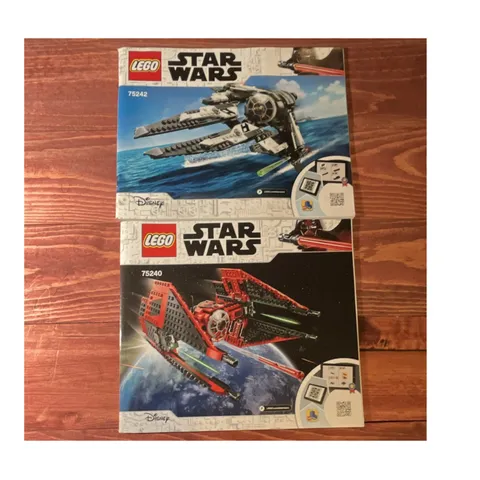 LEGO Star Wars 75240 75242 Major Vonreg's TIE Fighter Instructions Booklet