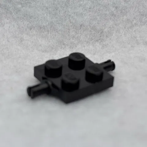 LEGO 4600 Black Plate, Modified 2 x 2 with Wheels Holder (x1)