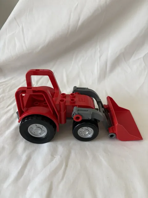 Lego Duplo Big Tractor Farm Trailer Construction Vehicle Red