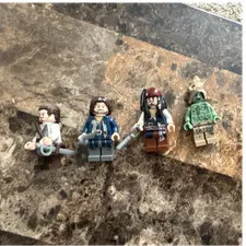 LEGO Pirates of the Caribbean Jack Sparrow Minifigure Lot of 4