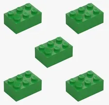 5 New LEGO Bright Green 2x3 Bricks 3002 building blocks brick block 3x2 6366701