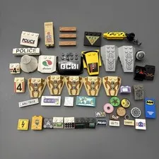 Lego Printed & Stickered Parts 50 Pieces Mixed Lot