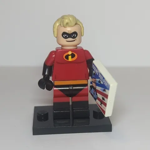 LEGO Disney CMF Series Mr Incredible Minifigure w/ Printed Tile Accessory