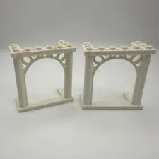 Lego White Arch 3 x 6 x 5 Ornamented Pavilion 30613 19063 Friends (Lot of 2)