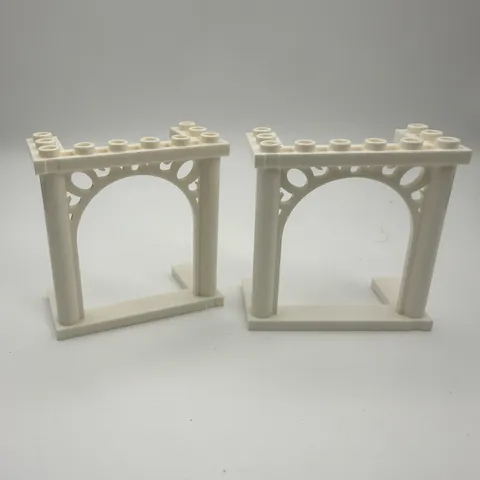 Lego White Arch 3 x 6 x 5 Ornamented Pavilion 30613 19063 Friends (Lot of 2)