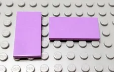 LEGO Lot of 2 Medium Lavender 2x4 Smooth Tile Pieces Creator Elves Girls