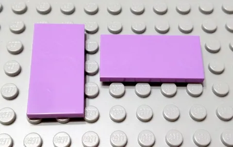 LEGO Lot of 2 Medium Lavender 2x4 Smooth Tile Pieces Creator Elves Girls