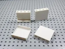 LEGO Lot of 4 White 1x4x3 Wall Panels BB