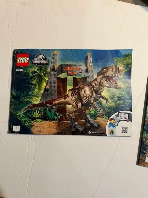 LEGO INSTRUCTIONS ONLY 75936 JURASSIC PARK: T. REX RAMPAGE New Books 1+2