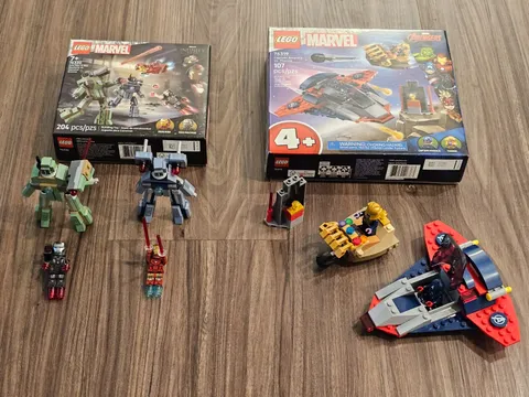 Lego Complete 76319 76320 Capt America Thanos Iron Man War Machine Hammer Drones