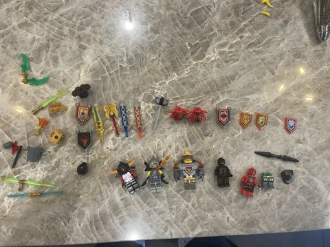 LEGO NEXO KNIGHT Minifigure Lot w/ Weapons Shields & Accessories Plastic