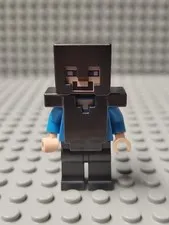 Lego Minecraft Steve Minifigure Pearl Gray Armor