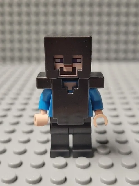 Lego Minecraft Steve Minifigure Pearl Gray Armor
