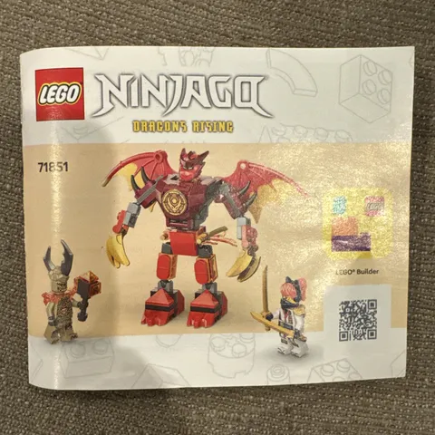 Lego Ninjago Dragons Rising (71851) Instruction Manual Booklet Only
