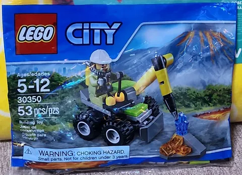 LEGO CITY: Volcano Jackhammer Polybag Set (30350) Brand New & Factory Sealed
