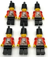 Lego 6 New Imperial Soldier Governor Male White Shako Red Epualettes Minifigure