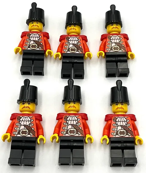 Lego 6 New Imperial Soldier Governor Male White Shako Red Epualettes Minifigure