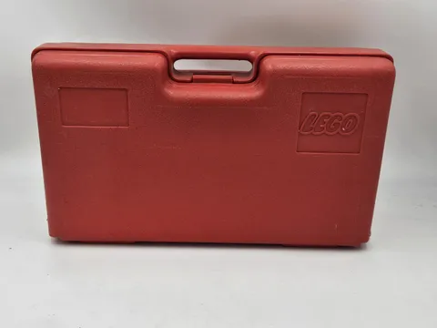 Lego Brand Red Plastic Hard Shell Toy Tool Box Storage Case 15"x12" w Handle Vtg