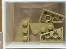 LEGO Parts - Dark Tan Wedge, Plate 3 x 2 Left - No 43723 - QTY 5