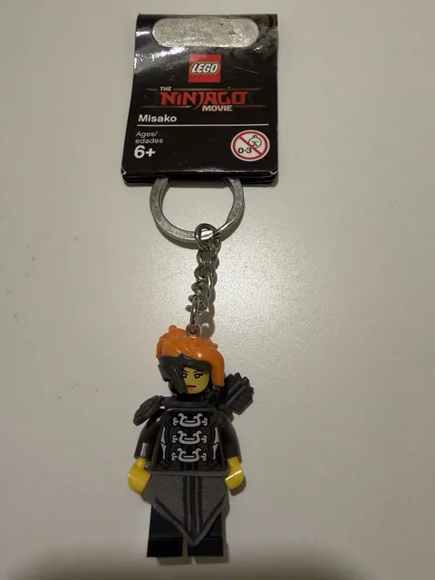 4th of July Sale LEGO Ninjago Misako Minifigure Keychain (853756) NEW with Tag