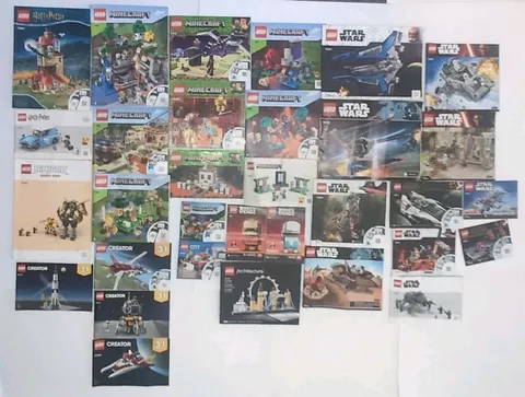 LEGO Star Wars Instruction Manuals Lot of  32 Manuals Only Star Wars Minecraft 