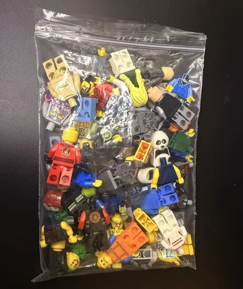 Mixed Lot of 50 Genuine LEGO Minifigure Parts & Incomplete Minifigures