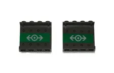 2 Lego® TRAIN Railway 9V RC Brick Side Panel  4512 Carge Engine DARK GREY