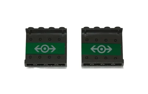2 Lego® TRAIN Railway 9V RC Brick Side Panel  4512 Carge Engine DARK GREY
