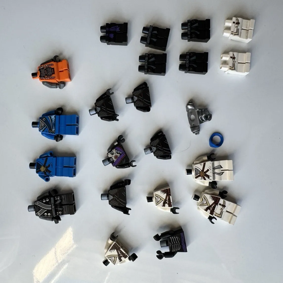 LEGO Minifigure Parts Lot Assorted Torsos & Legs Multicolor Plastic