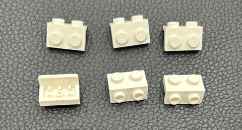 LEGO Parts 99781 Lot 6 Bracket Bracket 1 x 2 - 1 x 2 White 1x2