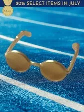 Barbie Doll gold round Small Glasses Sunglasses Shades Ken Clone Bratz