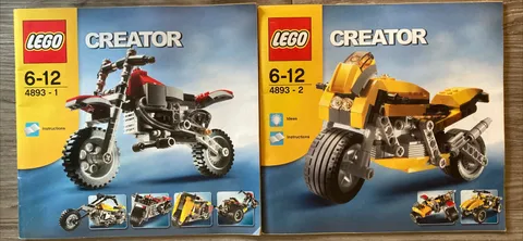 Lego Creator 4893 Books 1 & 2 Revvin riders  Instruction Manual Only