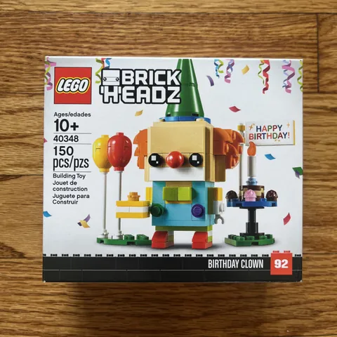 LEGO BRICKHEADZ: Birthday Clown (40348) Buildable Figure Brand NEW Sealed