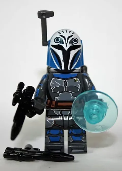 Lego Star Wars  Bo-Katan Kryz Mandalorian blue custom Starfighter  Minifigure 