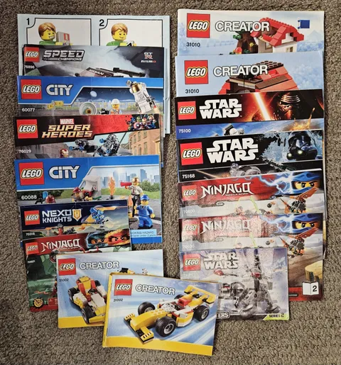 Star Wars, Other Lego Instruction Manuals Only Lot 