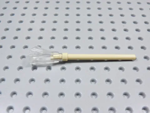 LEGO Tan w/ Trans Clear Broom Utensil Accessory Minifig BS