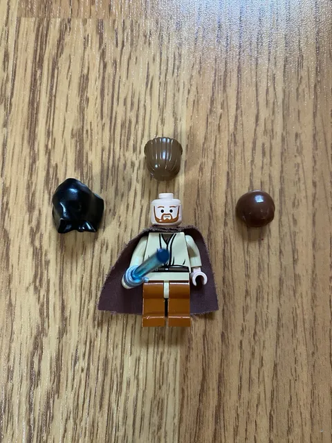 Lego Star Wars Obi-Wan Kenobi Minifigure - Light Up Lightsaber - 7257 - READ